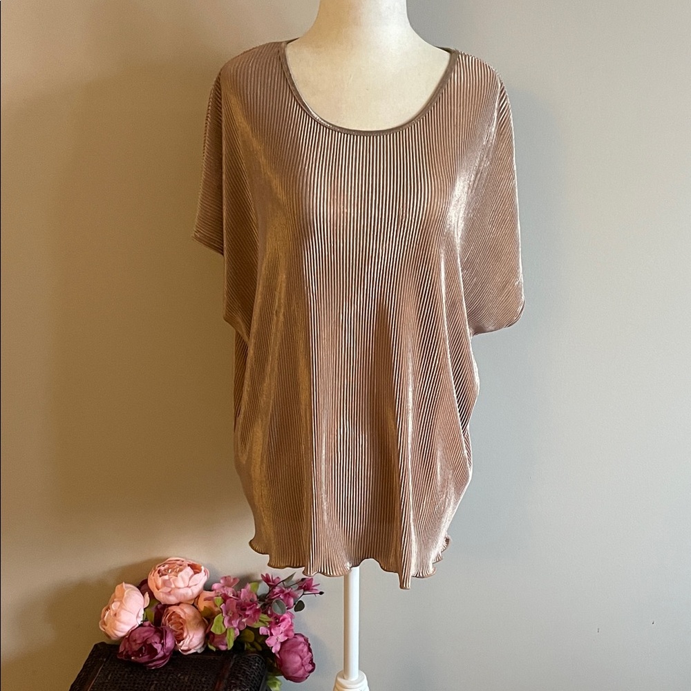 Bon Worth Shimmering Tan Top